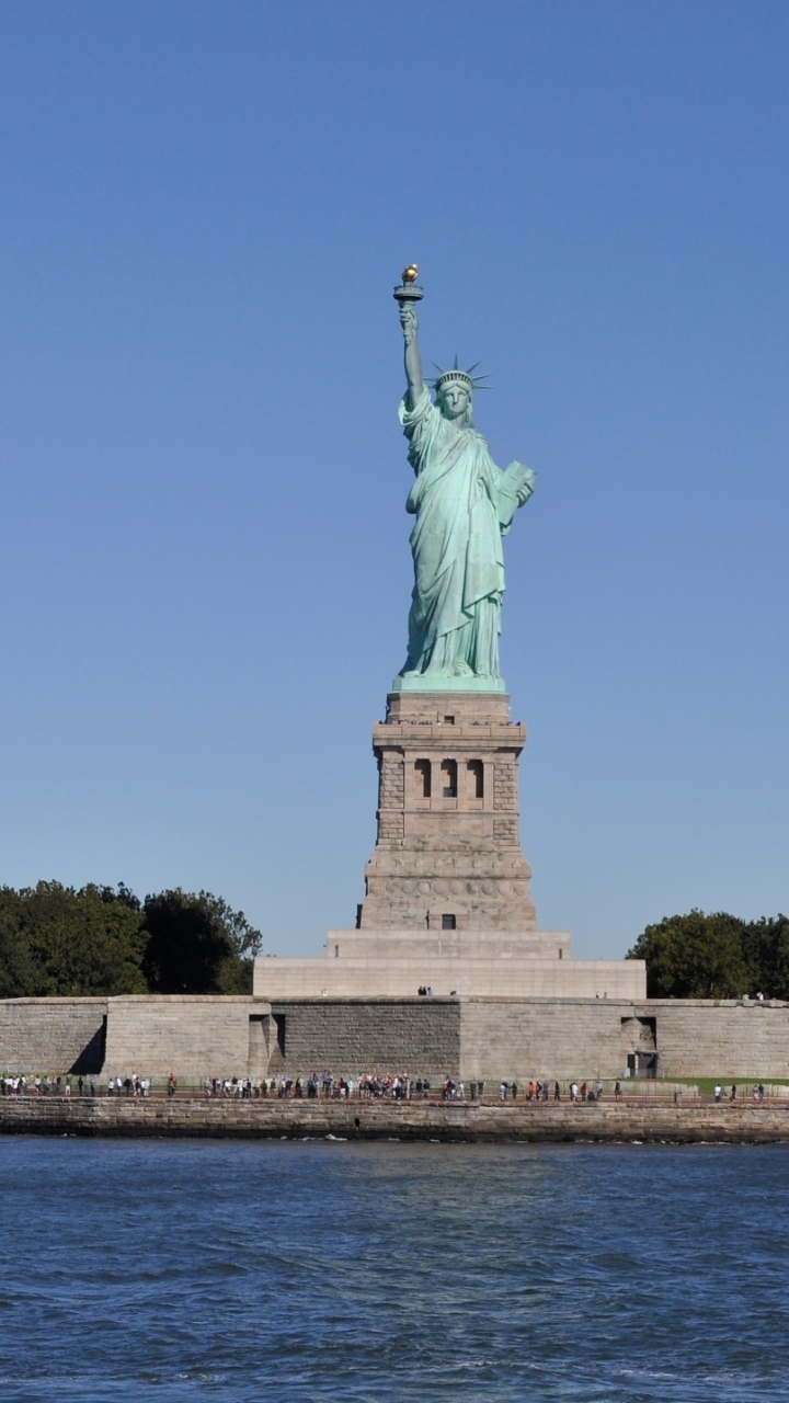 Statue Of Liberty on Liberty Island in New York Harbor by skeeze