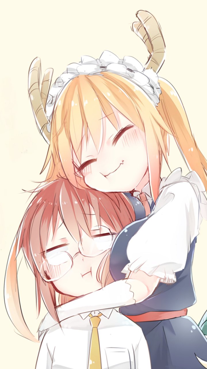 Download Kobayashi (Miss Kobayashi's Dragon Maid) Tohru (Miss Kobayashi's Dragon Maid) Anime Miss Kobayashi's Dragon Maid Phone Wallpaper