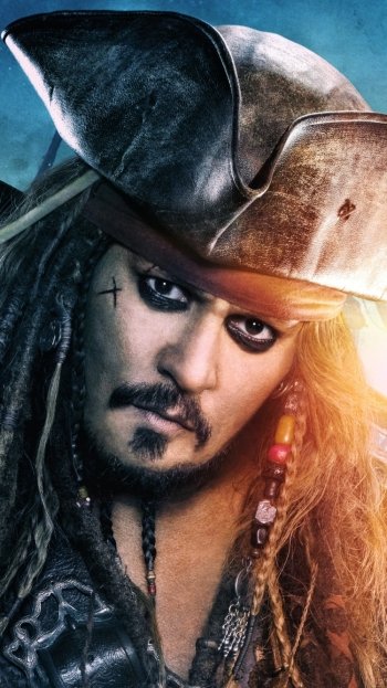 Johnny Depp Jack Sparrow movie Pirates Of The Caribbean: Dead Men Tell No Tales Phone Wallpaper