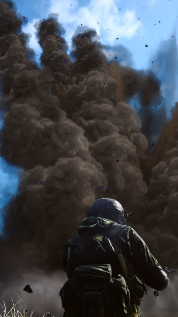 smoke explosion soldier video game Battlefield 4 Phone Wallpaper