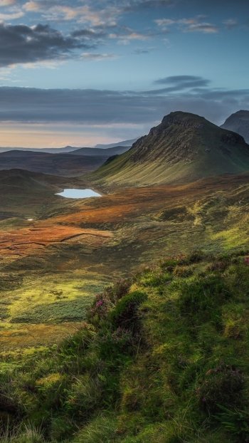 scenic panorama horizon sunrise sunbeam nature landscape Phone Wallpaper