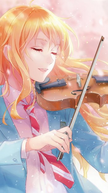 Kaori Miyazono Anime Your Lie in April Phone Wallpaper