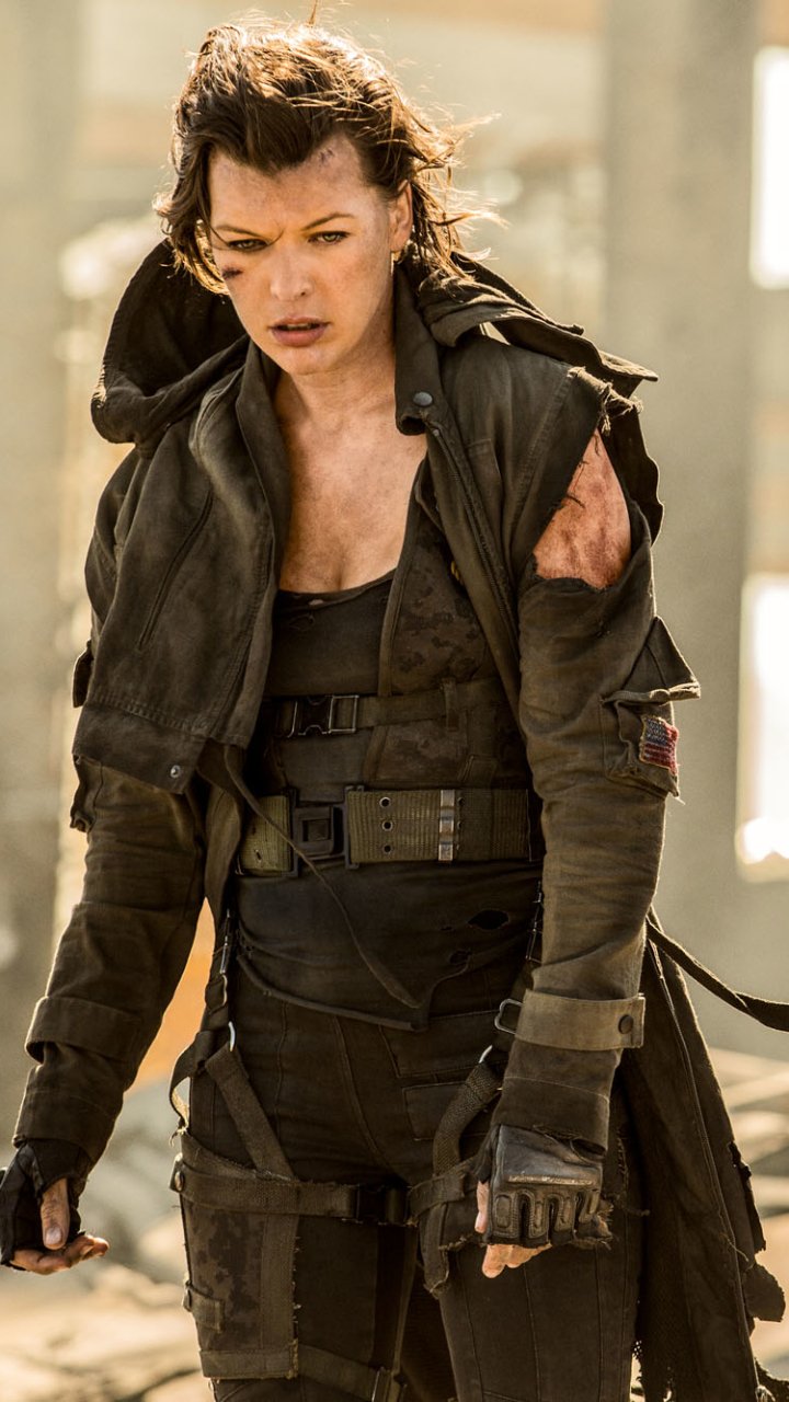Download Alice (Resident Evil) Milla Jovovich Resident Evil Movie Resident Evil: The Final Chapter Phone Wallpaper