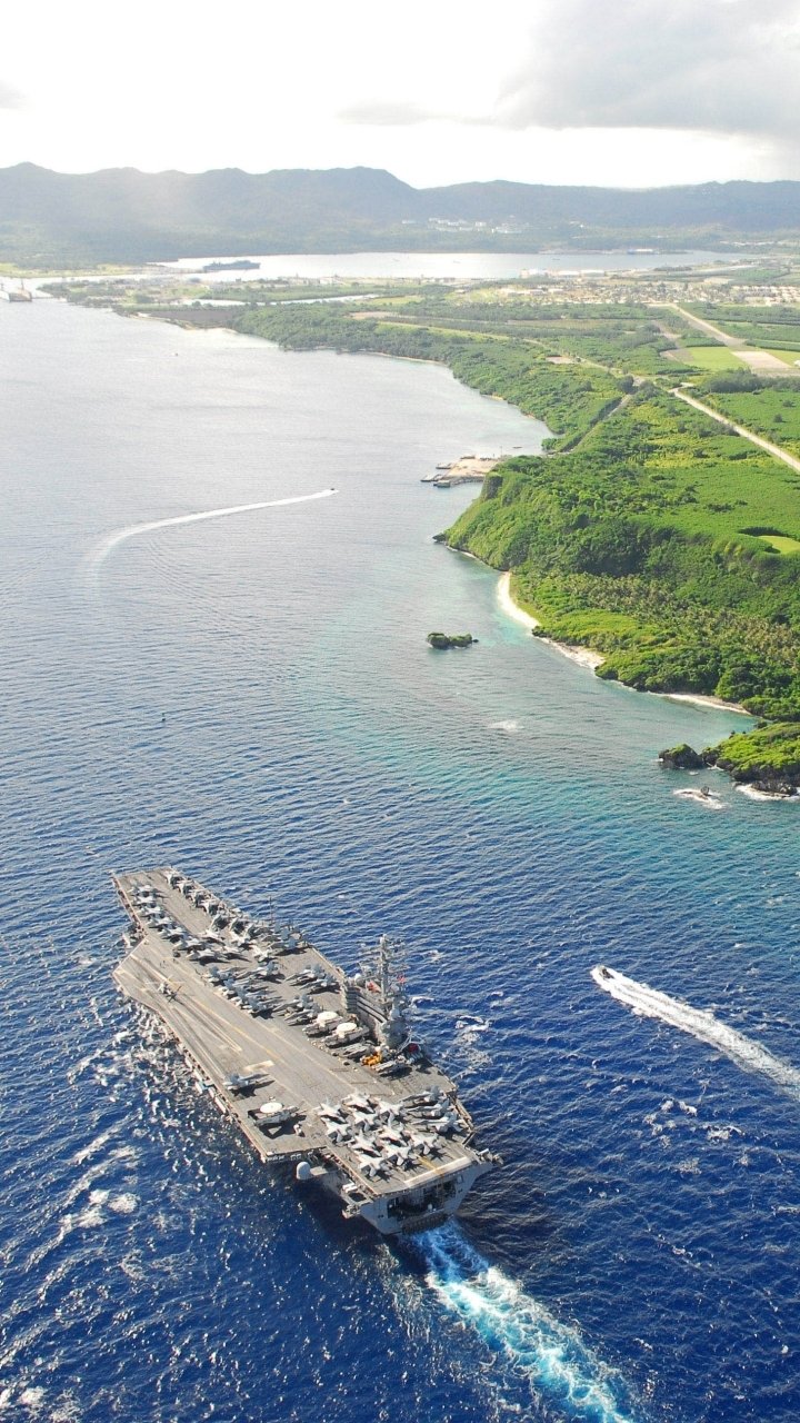 Download Warship Aircraft Carrier Military USS Ronald Reagan (CVN-76) Phone Wallpaper