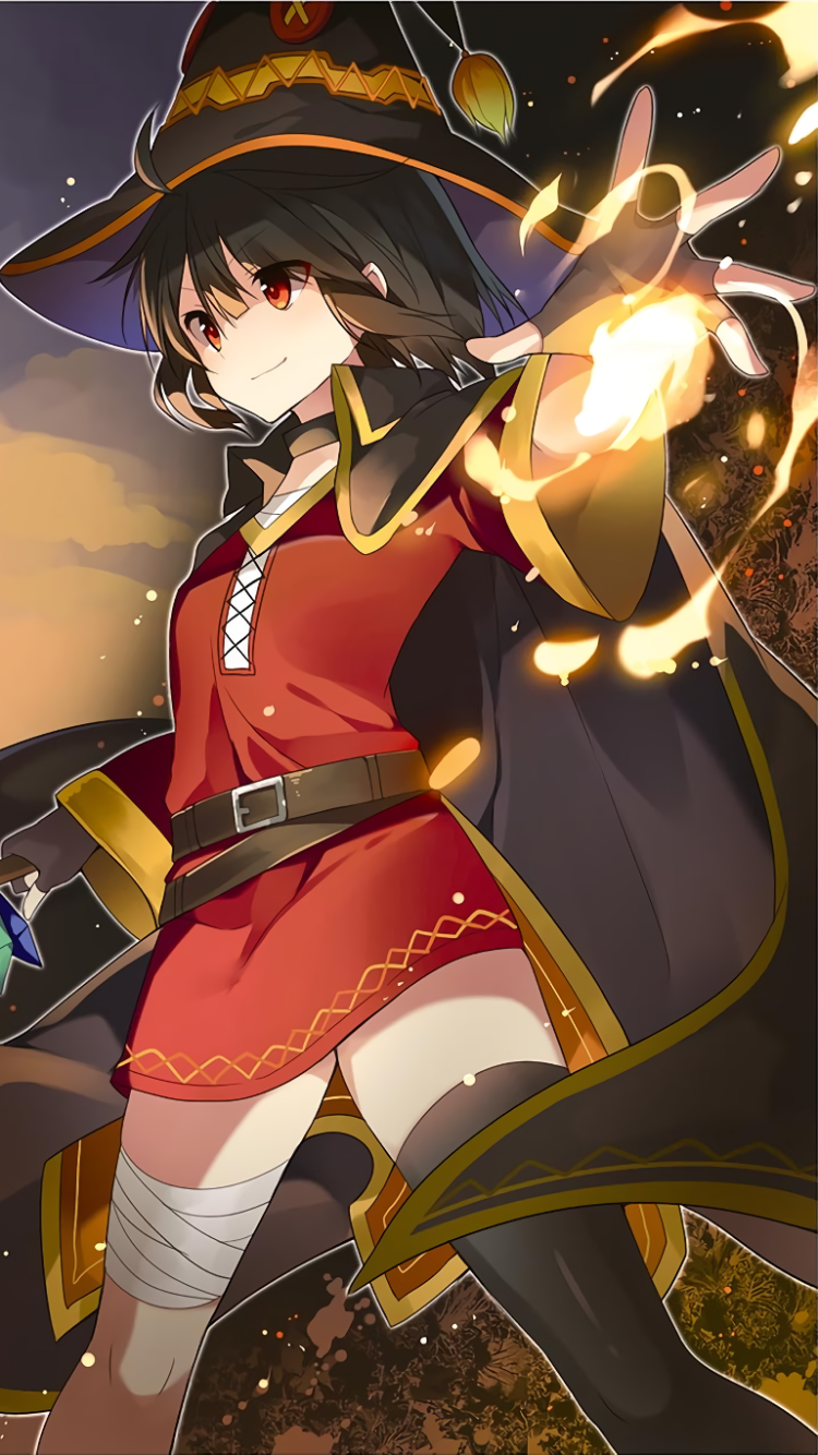 Download KonoSuba Yunyun (KonoSuba) Megumin (KonoSuba) Demon Anime KonoSuba - God’s Blessing On This Wonderful World!! Phone Wallpaper