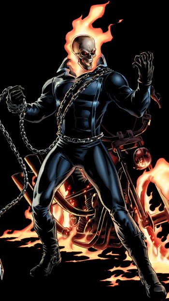 Comic Ghost Rider Phone Wallpaper