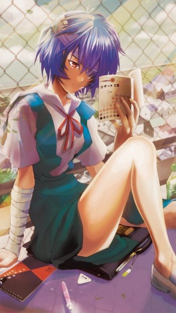 Rei Ayanami Anime Neon Genesis Evangelion Phone Wallpaper