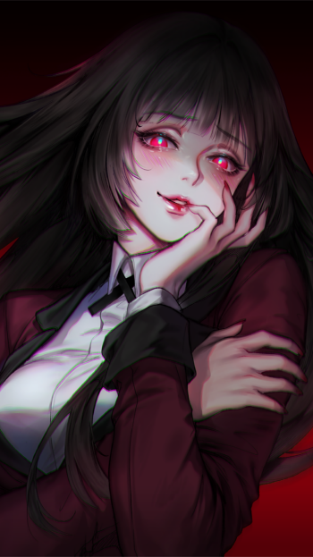 Yumeko Jabami Anime Kakegurui Phone Wallpaper