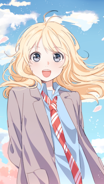 Kaori Miyazono Anime Your Lie in April Phone Wallpaper