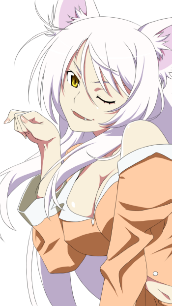 Black Hanekawa Tsubasa Hanekawa Anime Monogatari (Series) Phone Wallpaper