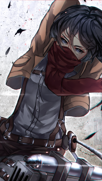 Mikasa Ackerman Anime Attack on Titan Phone Wallpaper