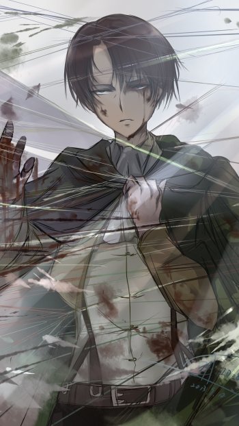 Levi Ackerman Anime Attack on Titan Phone Wallpaper