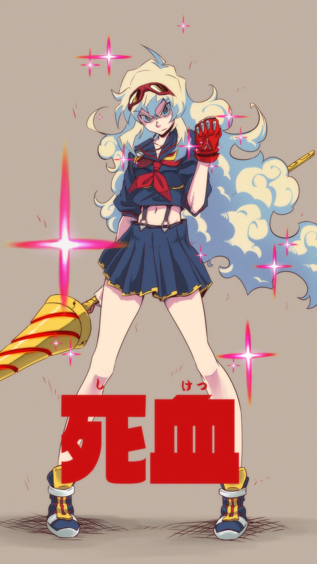Download Nia Teppelin Yoko Littner Tengen Toppa Gurren Lagann Kill La Kill Anime Crossover Phone Wallpaper