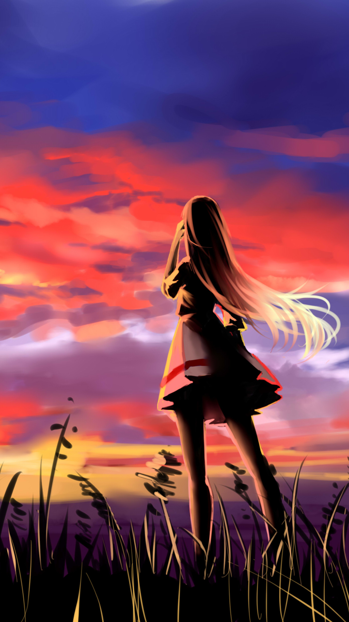 Anime Original Phone Wallpaper by 小半みるく