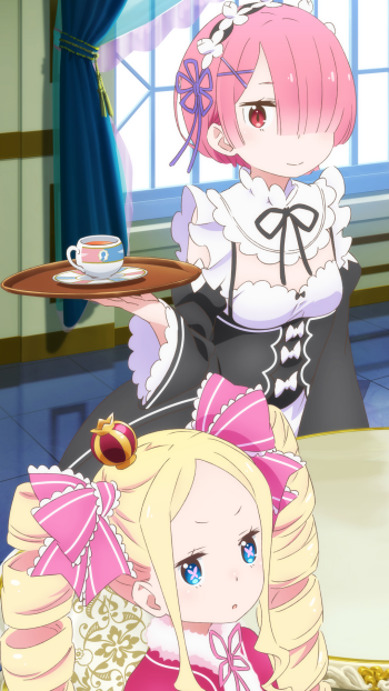 Emilia (Re:ZERO) Beatrice (Re:ZERO) Rem (Re:ZERO) Ram (Re:ZERO) Anime Re:Zero - Starting Life in Another World Phone Wallpaper
