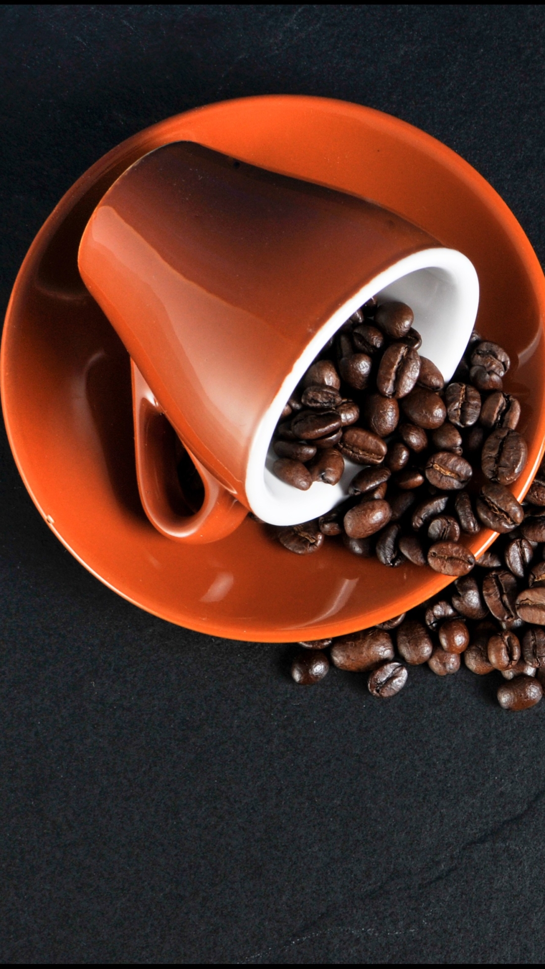 Download Coffee Beans Cup Red Food Coffee Phone Wallpaper - Mobile Abyss