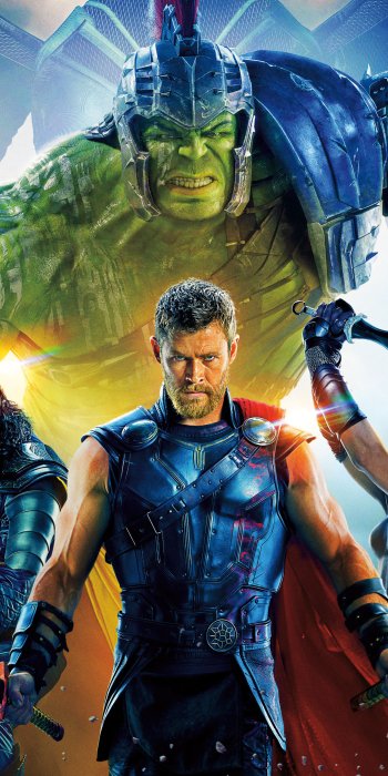 Hulk Tom Hiddleston Loki (Marvel Comics) Valkyrie (Marvel Comics) Tessa Thompson Chris Hemsworth Thor movie Thor: Ragnarok Phone Wallpaper