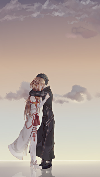 Asuna Yuuki Kazuto Kirigaya Kirito (Sword Art Online) Anime Sword Art Online Kirito And Asuna Phone Wallpaper