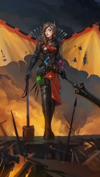 armor woman warrior sword Legion Commander (DotA 2) video game DotA 2 Phone Wallpaper