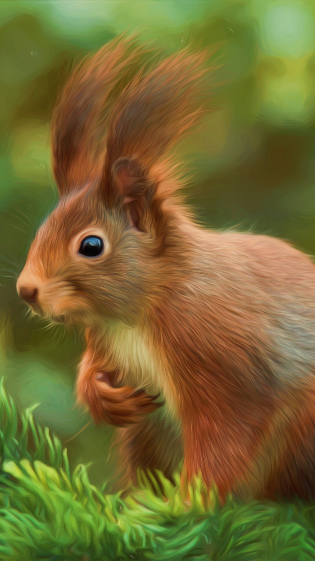 A Squirrel done with an oil paint filter by Hans Benn