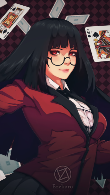 Yumeko Jabami Anime Kakegurui Phone Wallpaper