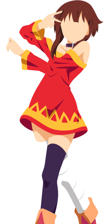minimalist KonoSuba Megumin (KonoSuba) Anime KonoSuba - God’s blessing on this wonderful world!! minimalist anime Phone Wallpaper