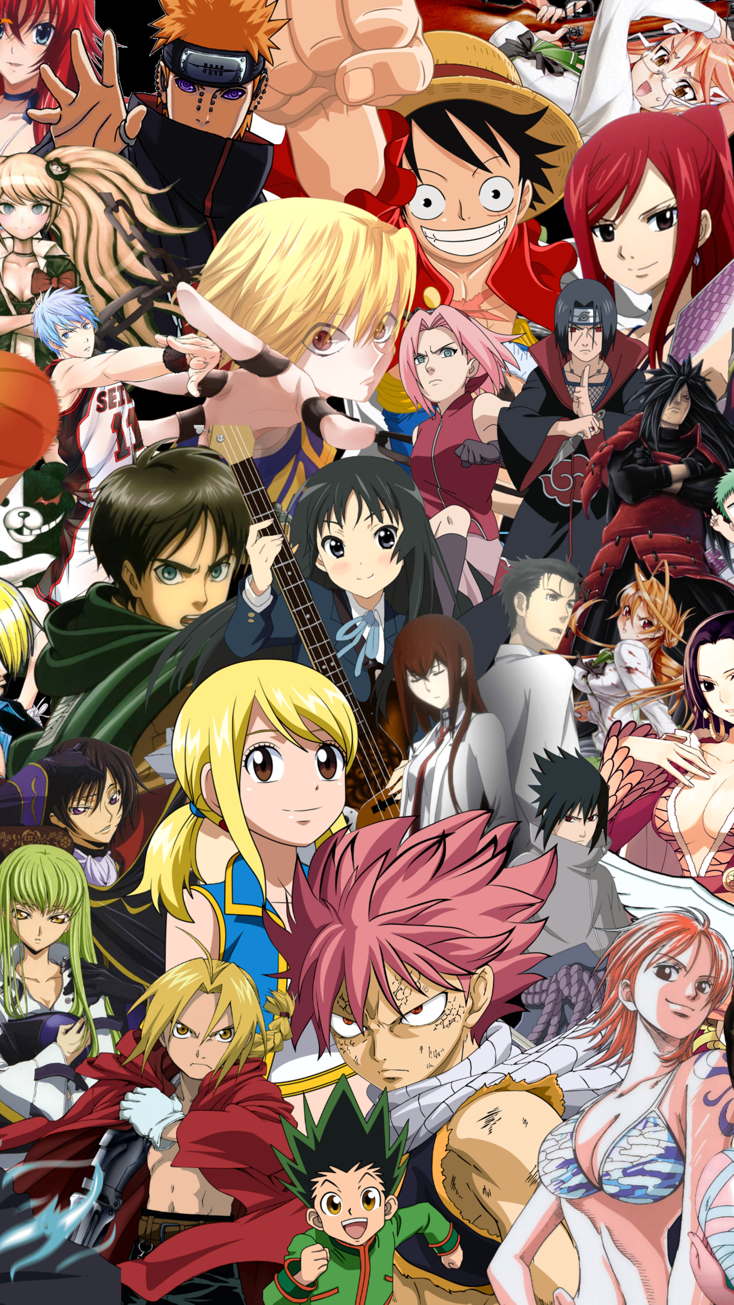Anime Crossover Phone Wallpaper