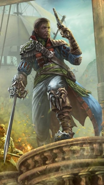 gun sword fantasy pirate Phone Wallpaper
