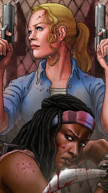 Andrea (The Walking Dead) Michonne (The Walking Dead) TV Show The Walking Dead Phone Wallpaper