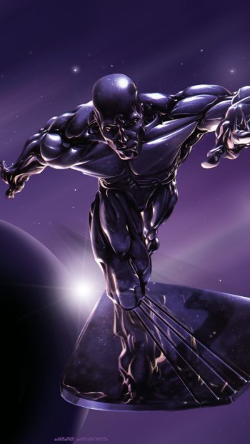 Comic Silver Surfer Phone Wallpaper