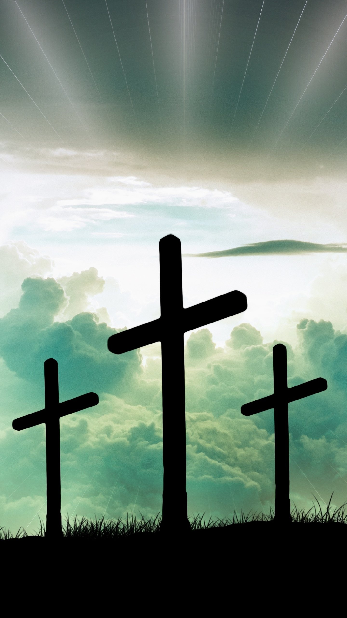 Download Christian Cloud Religious Cross Phone Wallpaper