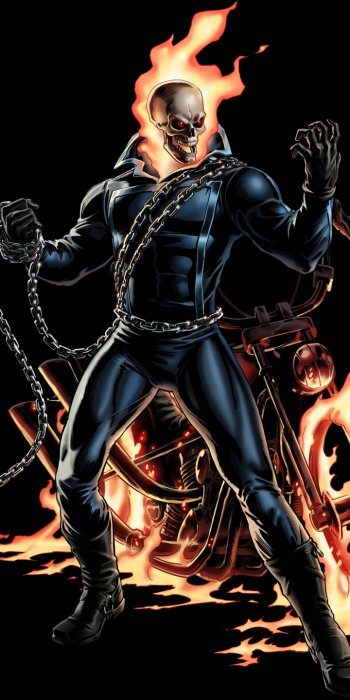 Comic Ghost Rider Phone Wallpaper