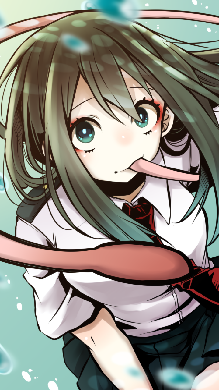 Download Tsuyu Asui Anime My Hero Academia Phone Wallpaper