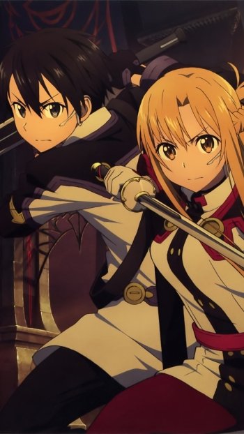 Kazuto Kirigaya Asuna Yuuki Anime Sword Art Online Movie: Ordinal Scale Phone Wallpaper