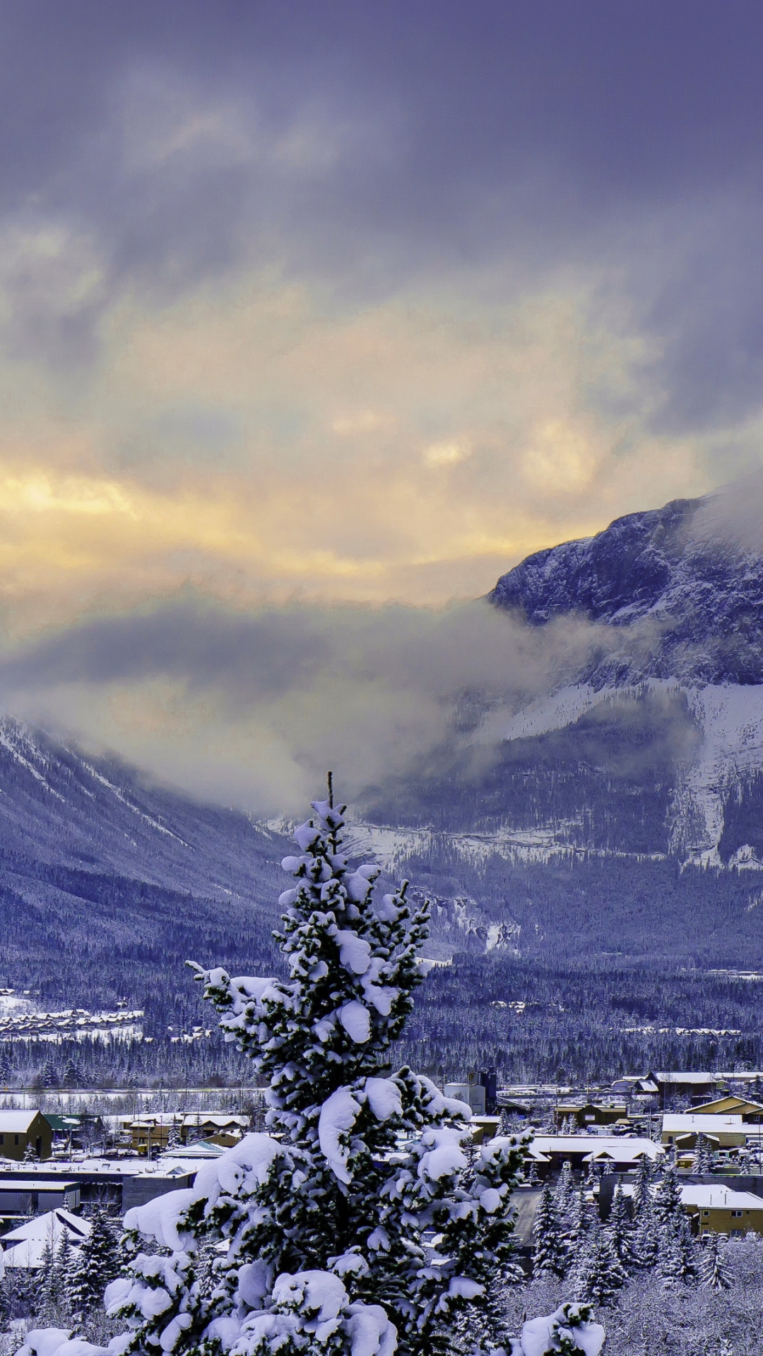 Banff National Park in Alberta, Canada in Winter