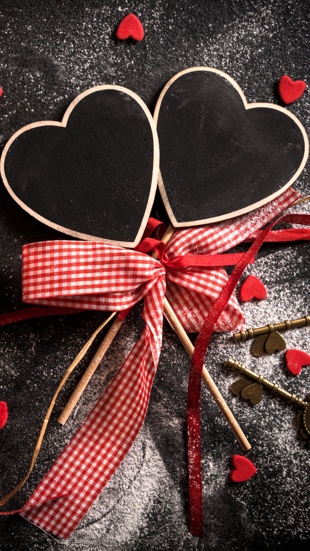 Download Coffee Ribbon Love Heart Holiday Valentine's Day Phone Wallpaper