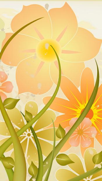 orange (Color) artistic flower Phone Wallpaper