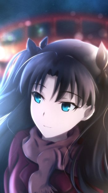 Rin Tohsaka Anime Fate/Stay Night Phone Wallpaper