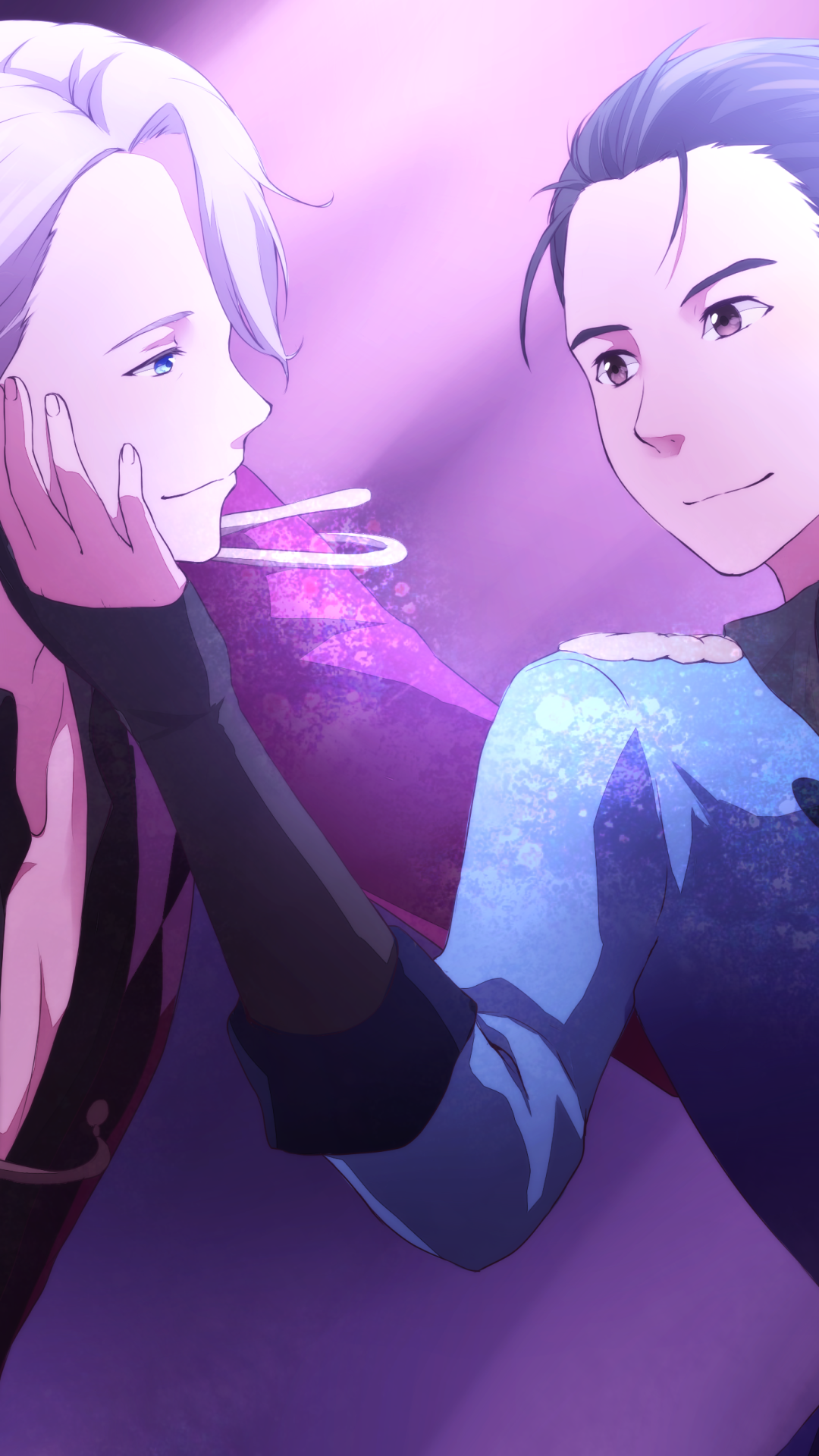 Yuri On Ice, beijo, casal, gelo, HD phone wallpaper