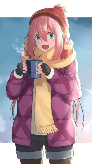 Nadeshiko Kagamihara Anime Laid-Back Camp Phone Wallpaper