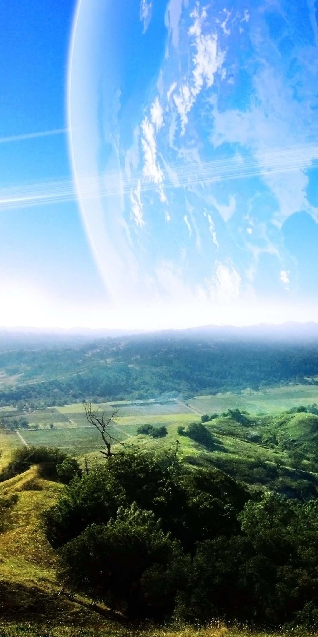 Download Sci Fi Planet Rise Phone Wallpaper