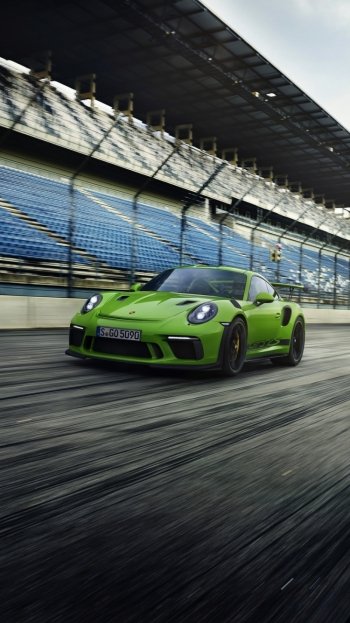 Porsche car vehicle green car race car Porsche 911 GT3 Phone Wallpaper
