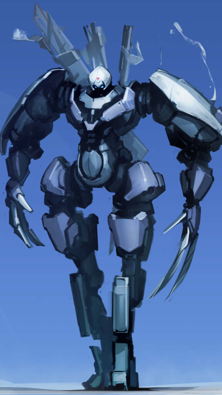 Sci Fi Robot Phone Wallpaper by ksenolog