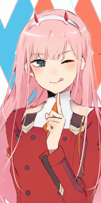 pink hair Zero Two (Darling in the FranXX) Anime Darling in the FranXX Phone Wallpaper