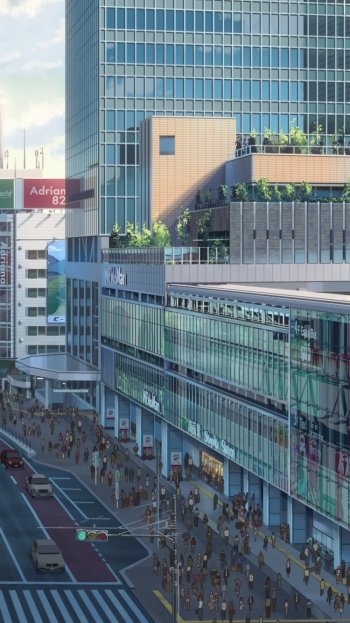 city Tokyo Your Name. Anime Phone Wallpaper