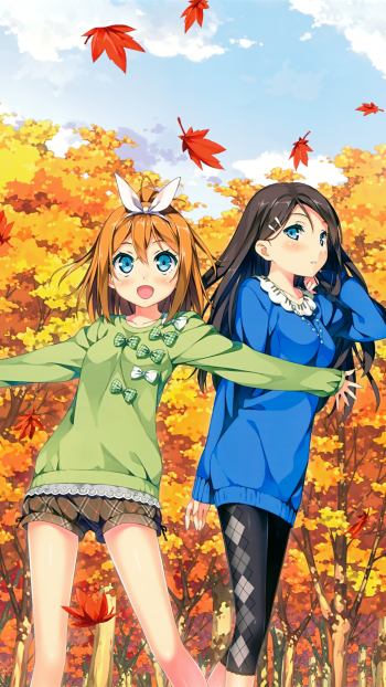 5 Nenme no Houkago fall Anime Original autumn anime Phone Wallpaper