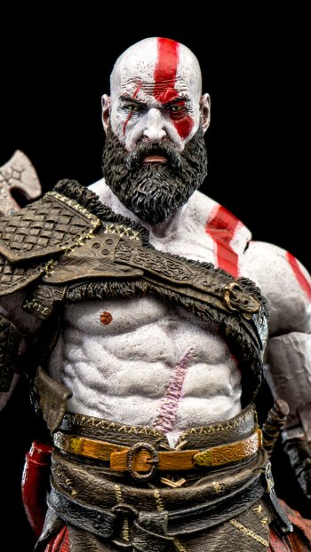 figurine Kratos (God Of War) video game God of War (2018) Phone Wallpaper