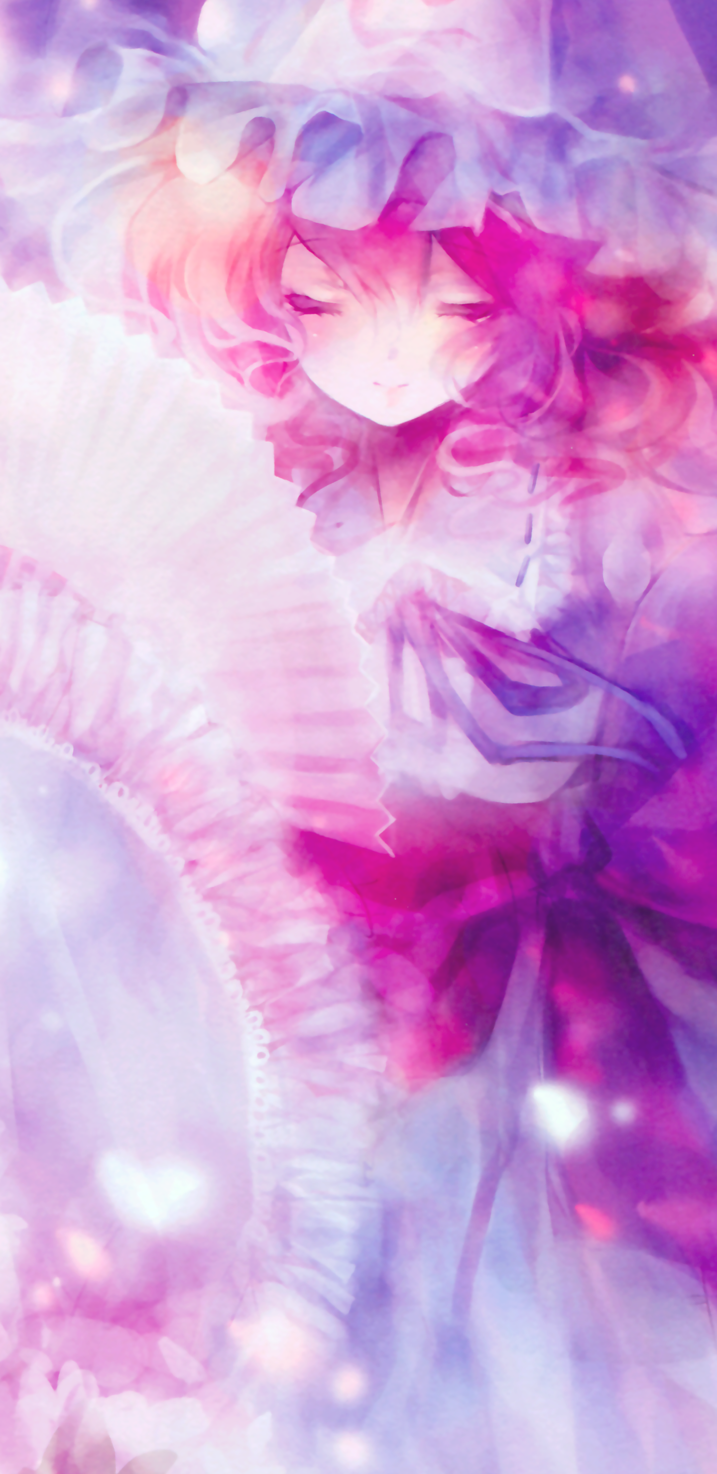 Download Yuyuko Saigyouji Anime Touhou Phone Wallpaper