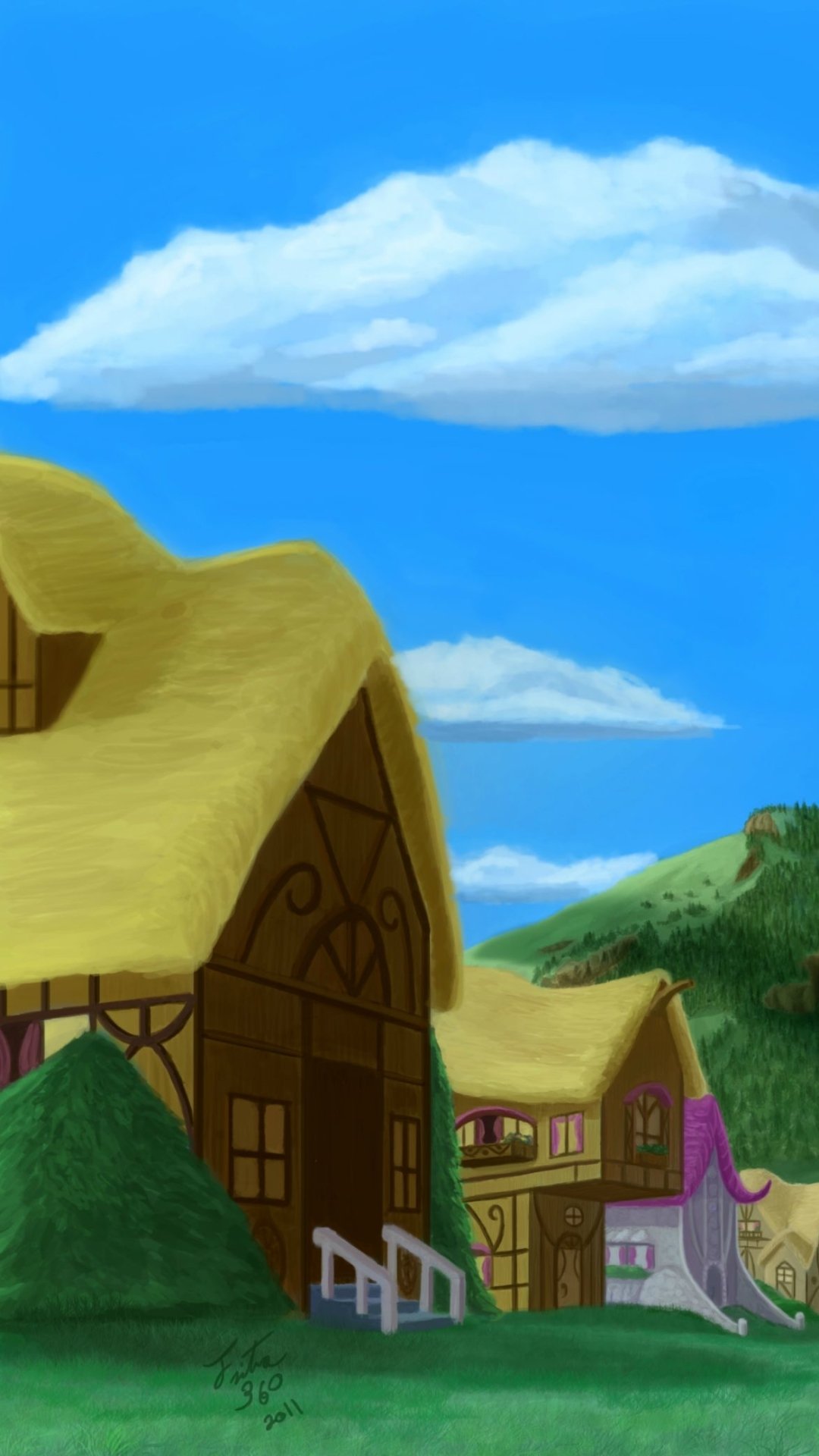 Download Village My Little Pony TV Show My Little Pony: Friendship Is Magic Phone Wallpaper