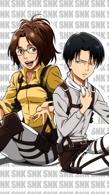 Hange Zoë Levi Ackerman Anime Attack on Titan Phone Wallpaper